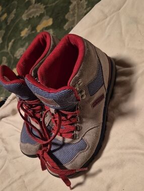 Merrell Men’s Gray and Navy Trail Boots with Red Accents